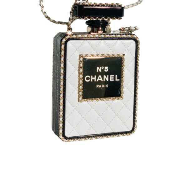 [REP 1:1] Chanel Perfume Bottle Minaudiere White For Women 16cm / 6.3in