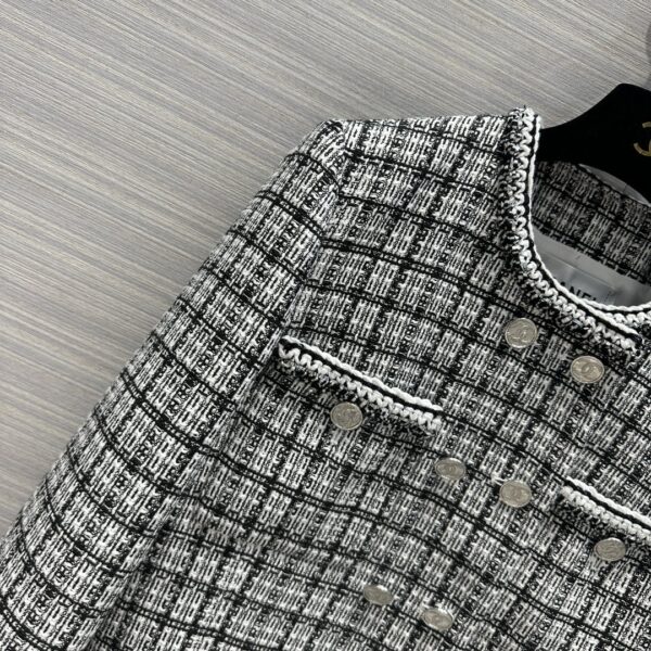 Chanel Plaid Jacket Black For Women