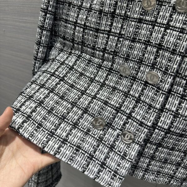 Chanel Plaid Jacket Black For Women