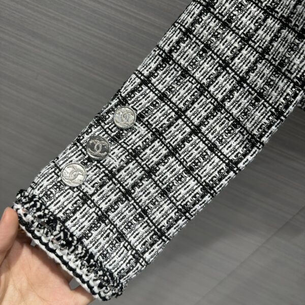 Chanel Plaid Jacket Black For Women