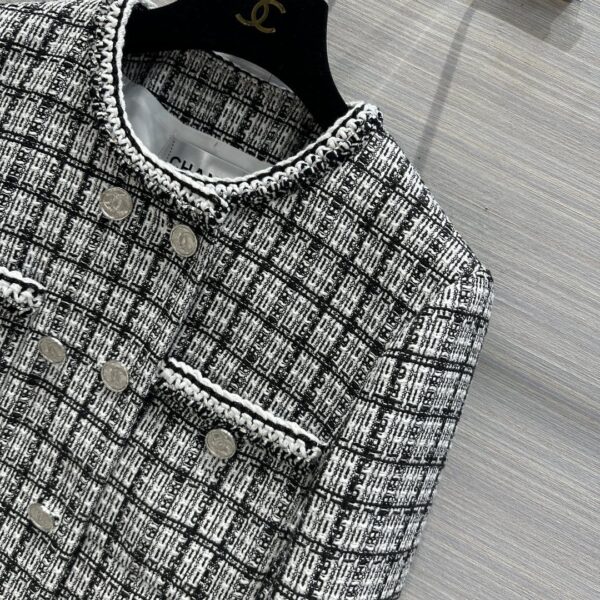Chanel Plaid Jacket Black For Women