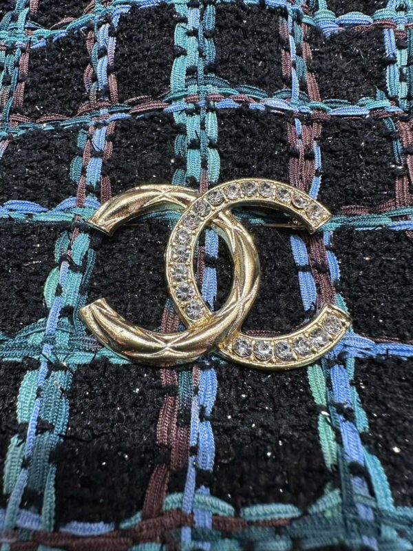 Chanel Plaid Jacket Blue For Women