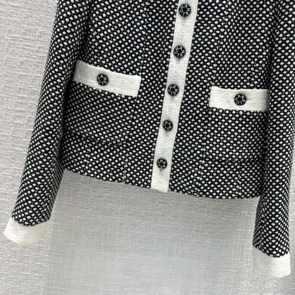 Chanel Polka Dot Jacket Black For Women