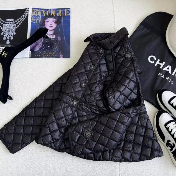 Chanel Quilted Jacket Black For Women
