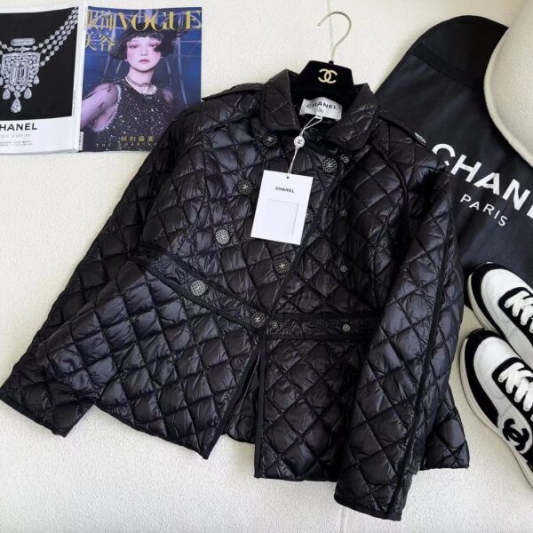Chanel Quilted Jacket Black For Women
