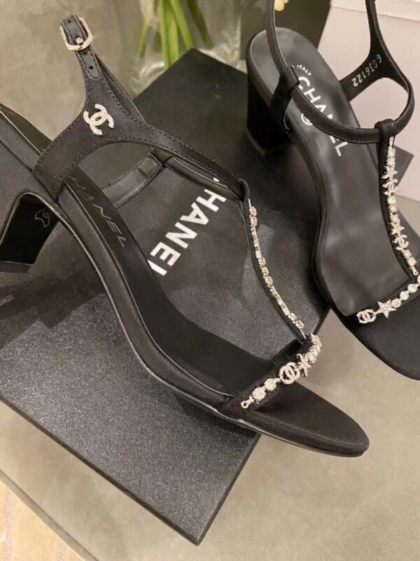 Chanel Sandals Black For Women, Women's Shoes G36122