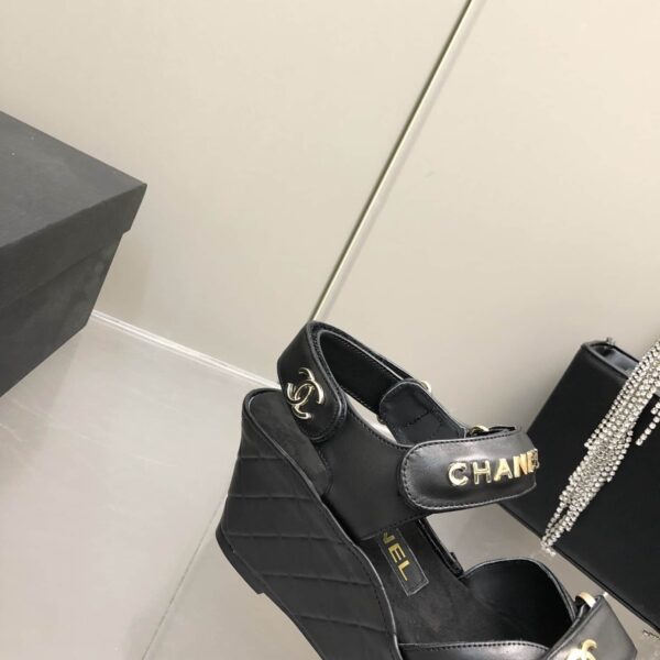 Chanel Sandals Black For Women, Women's Shoes