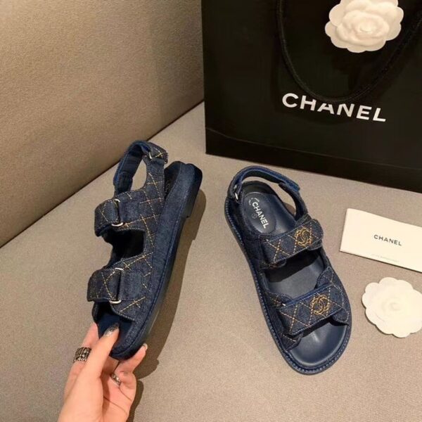 Chanel Sandals Blue For Women, Women's Shoes