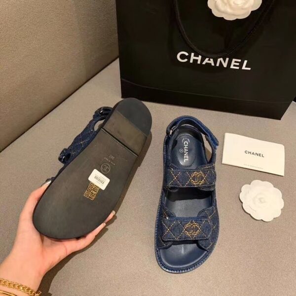 Chanel Sandals Blue For Women, Women's Shoes
