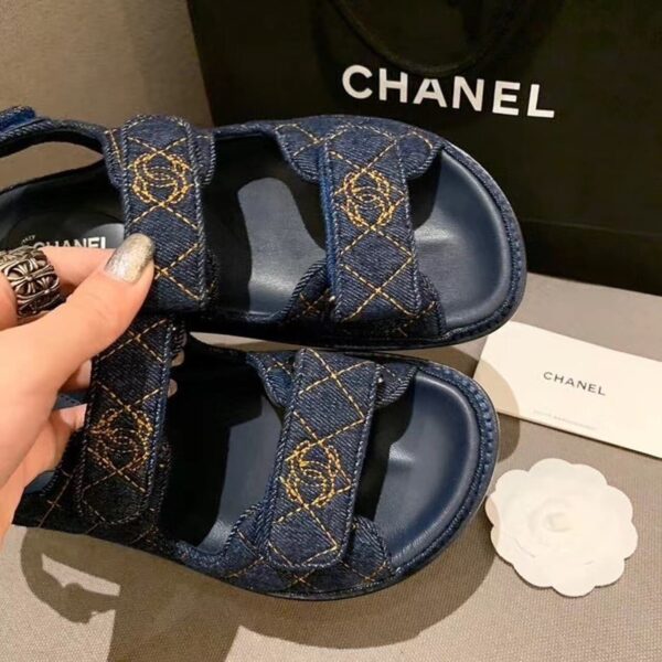 Chanel Sandals Blue For Women, Women's Shoes