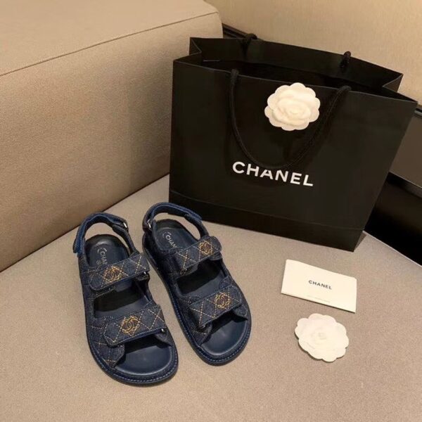 Chanel Sandals Blue For Women, Women's Shoes