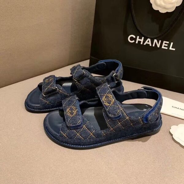 Chanel Sandals Blue For Women, Women's Shoes