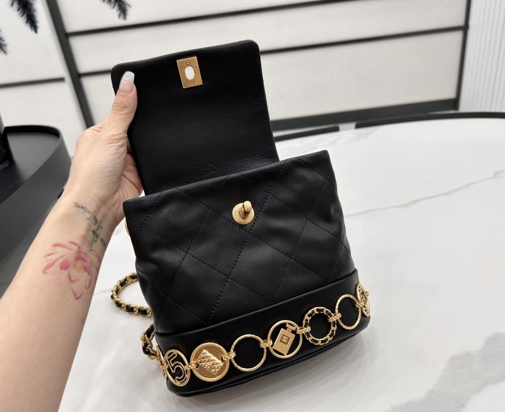 [REP 1:1] Chanel Shoulder Bag Black For Women 18cm / 7.1in AS4275