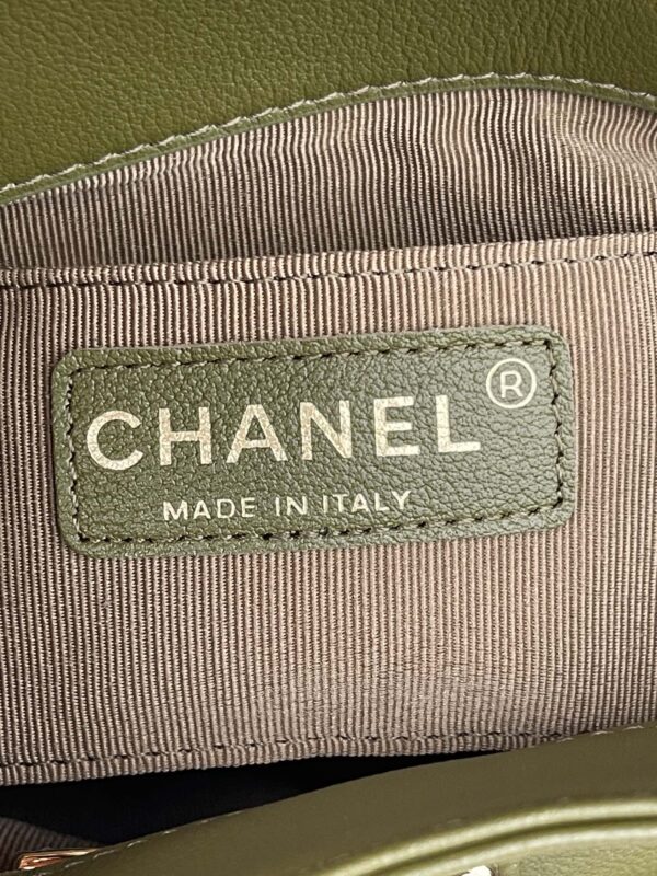 [REP 1:1] Chanel Small Backpack Green Khaki For Women 17.5cm / 6.8in AS3787