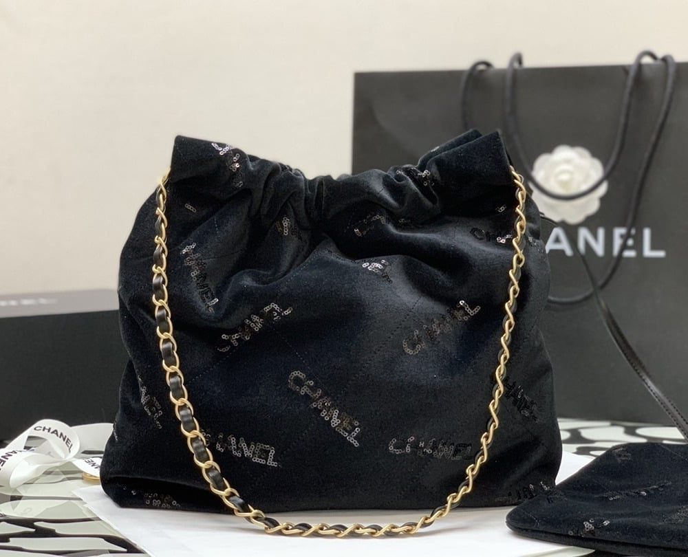 [REP 1:1] Chanel Small CHANEL 22 Handbag Black For Women, Women's Bags 11.8in/30cm
