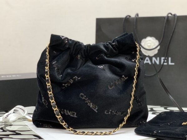 [REP 1:1] Chanel Small CHANEL 22 Handbag Black For Women, Women's Bags 11.8in/30cm