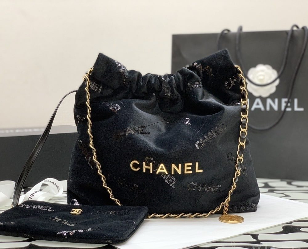 [REP 1:1] Chanel Small CHANEL 22 Handbag Black For Women, Women's Bags 11.8in/30cm