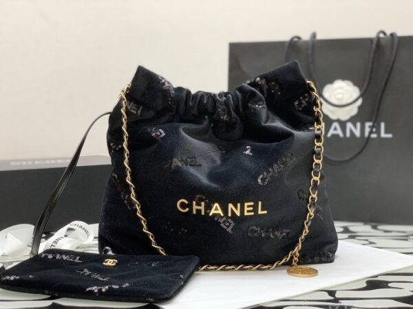 [REP 1:1] Chanel Small CHANEL 22 Handbag Black For Women, Women's Bags 11.8in/30cm