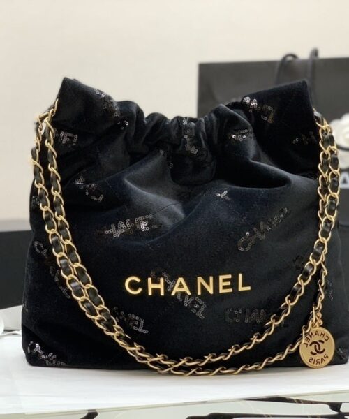 [REP 1:1] Chanel Small CHANEL 22 Handbag Black For Women, Women's Bags 11.8in/30cm
