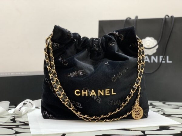 [REP 1:1] Chanel Small CHANEL 22 Handbag Black For Women, Women's Bags 11.8in/30cm