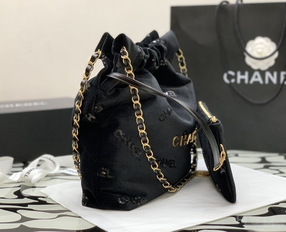 [REP 1:1] Chanel Small CHANEL 22 Handbag Black For Women, Women's Bags 11.8in/30cm