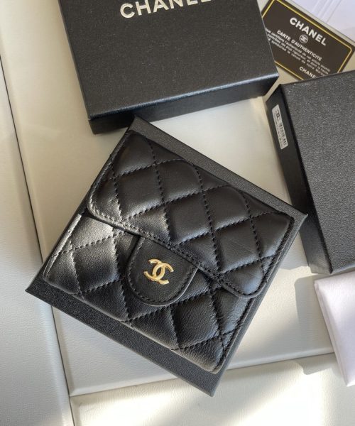 1:1 Replica Chanel Small Classic Flap Wallet Black Bag For Women 10.5cm/4.1in AP0231 Y01295 C3906