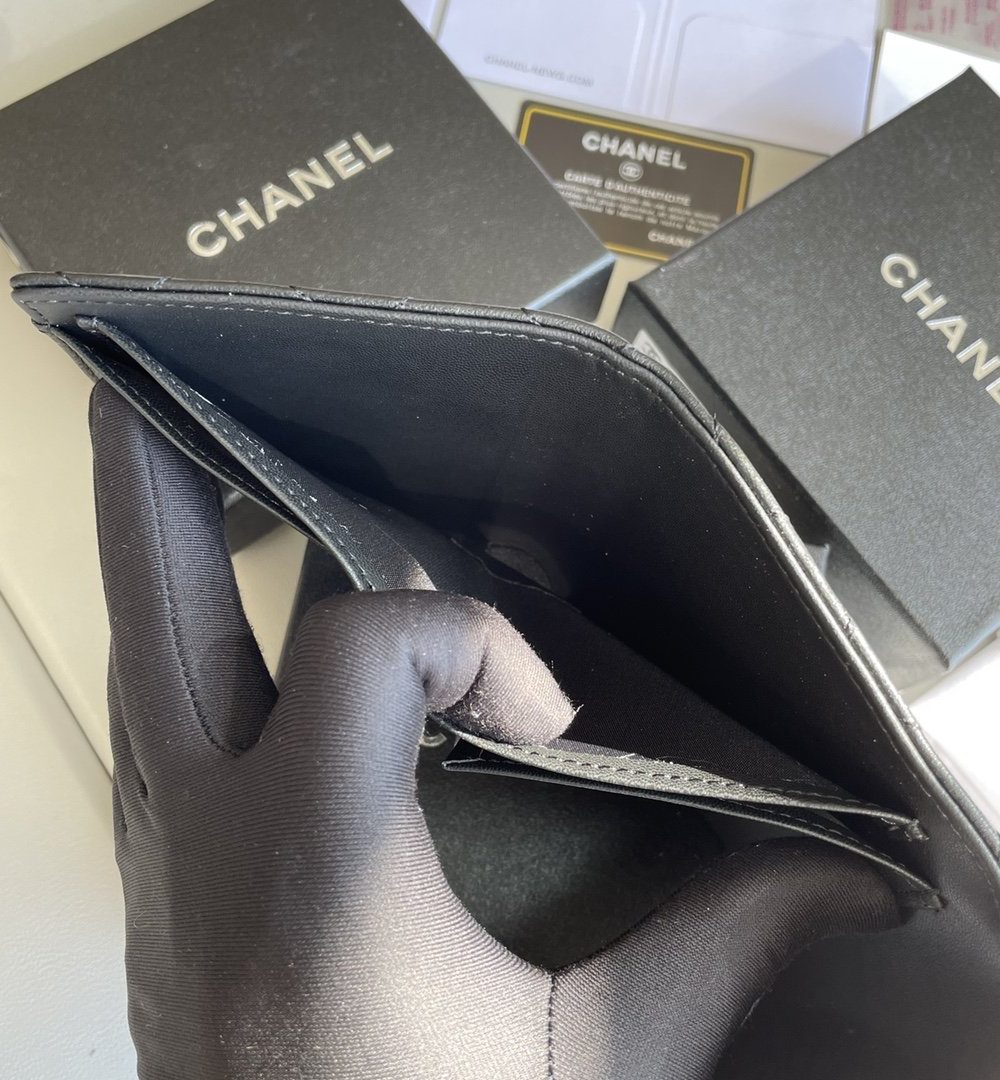 1:1 Replica Chanel Small Classic Flap Wallet Black Bag For Women 10.5cm/4.1in AP0231 Y01295 C3906