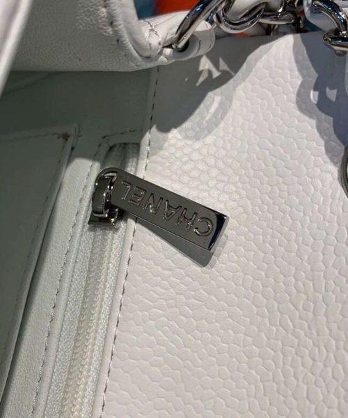 [REP 1:1] Chanel Small Classic Handbag Silver Hardware White For Women, Women's Bags, Shoulder And Crossbody Bags 7.8in/20cm A01113