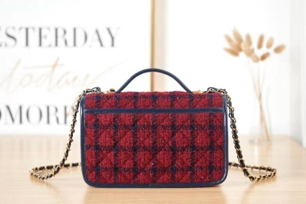 [REP 1:1] Chanel Small Flap Bag With Top Handle Red For Women 25cm / 9.8in