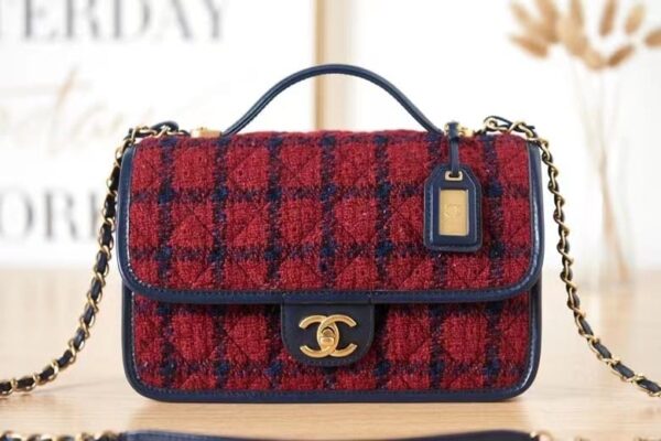 [REP 1:1] Chanel Small Flap Bag With Top Handle Red For Women 25cm / 9.8in