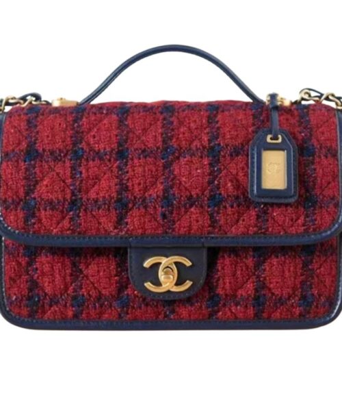 [REP 1:1] Chanel Small Flap Bag With Top Handle Red For Women 25cm / 9.8in