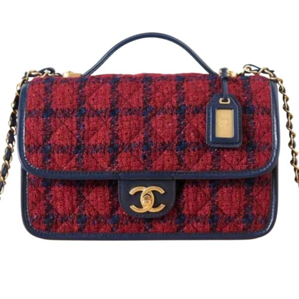 [REP 1:1] Chanel Small Flap Bag With Top Handle Red For Women 25cm / 9.8in