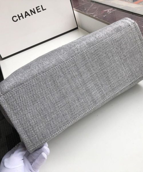 [REP 1:1] Chanel Small Shopping Bag Silver Hardware Grey For Women, Women's Handbags, Shoulder Bags 15.2in/39cm AS3257