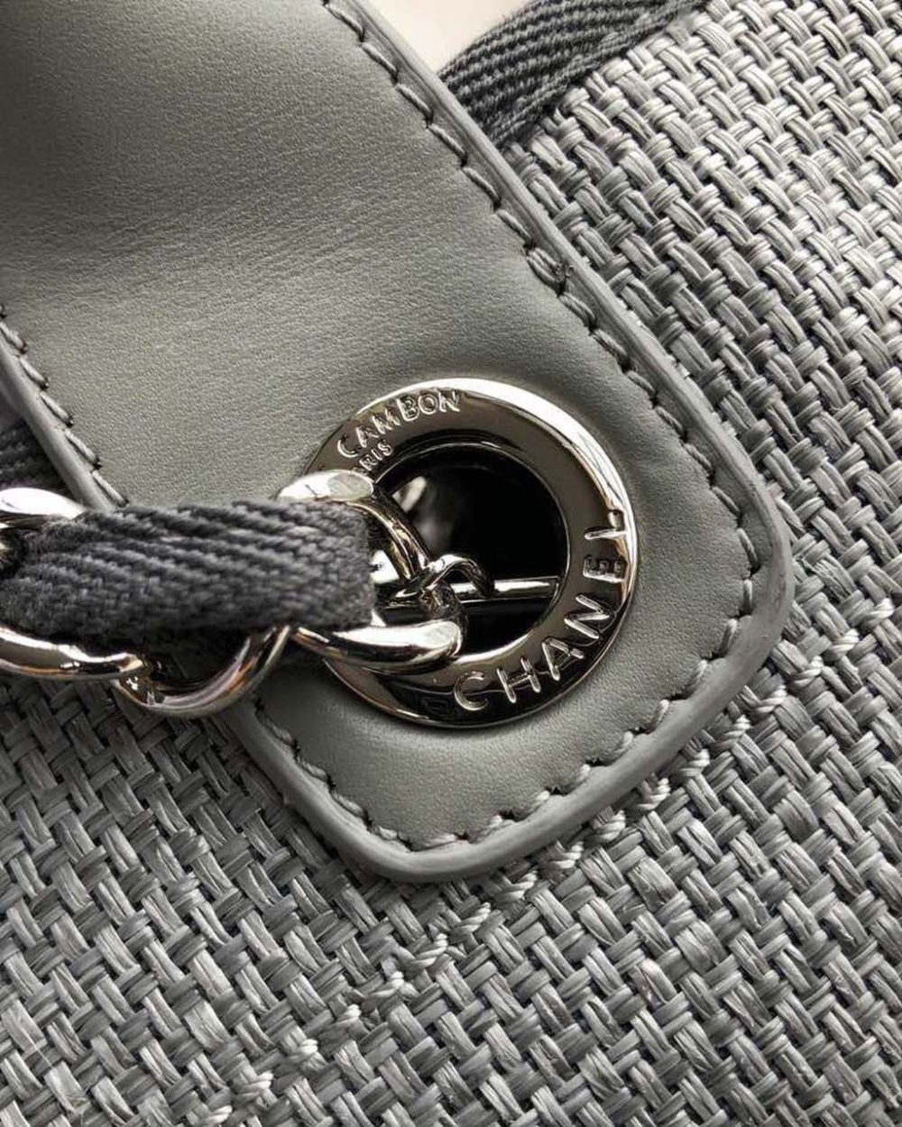 [REP 1:1] Chanel Small Shopping Bag Silver Hardware Grey For Women, Women's Handbags, Shoulder Bags 15.2in/39cm AS3257