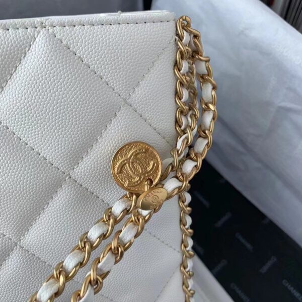 [REP 1:1] Chanel Small Shopping Bag White For Women, Women's Bags 9in/23cm