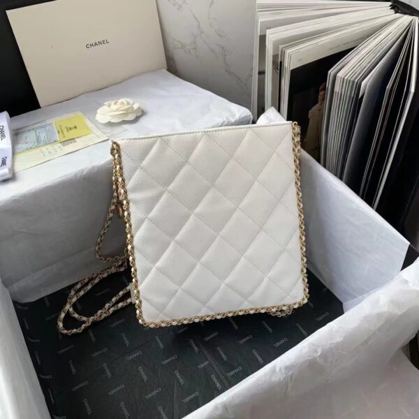 [REP 1:1] Chanel Small Shopping Bag White For Women, Women's Bags 9in/23cm