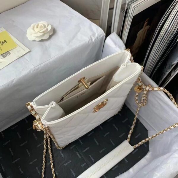 [REP 1:1] Chanel Small Shopping Bag White For Women, Women's Bags 9in/23cm