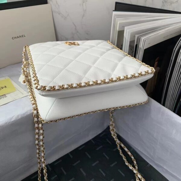[REP 1:1] Chanel Small Shopping Bag White For Women, Women's Bags 9in/23cm