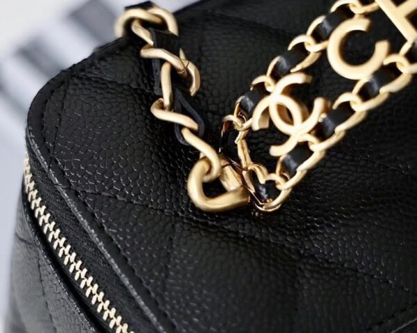 [REP 1:1] Chanel Small Vanity Case Black For Women 6.7in/17cm AS3171
