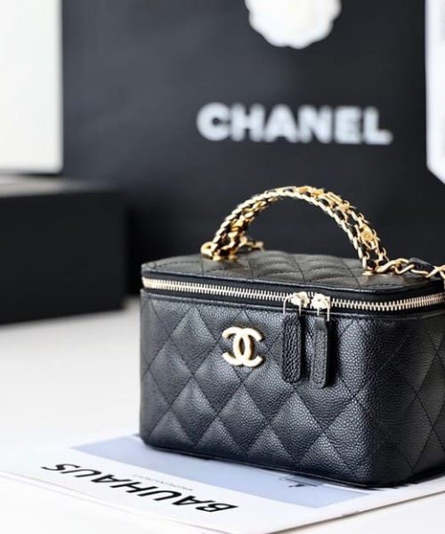 [REP 1:1] Chanel Small Vanity Case Black For Women 6.7in/17cm AS3171