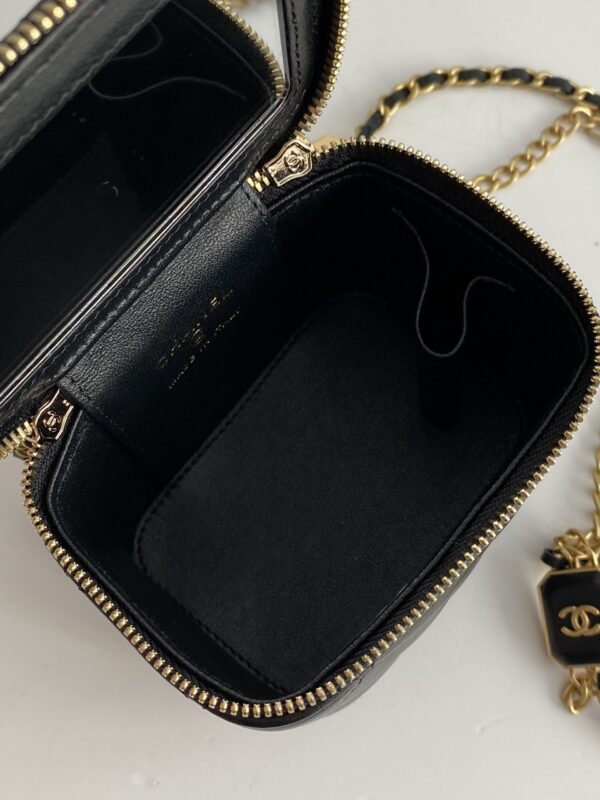 [REP 1:1] Chanel Small Vanity With Chain Black For Women, Women's Bags 4.3in/11cm
