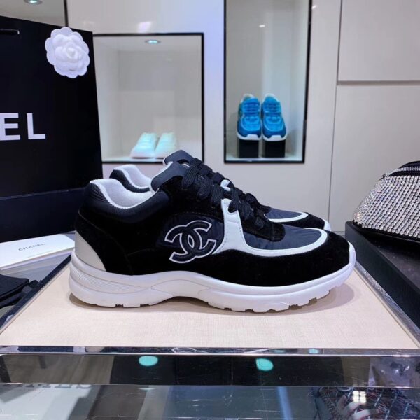 Chanel Sneakers Black/White For Women, Women's Shoes G34360