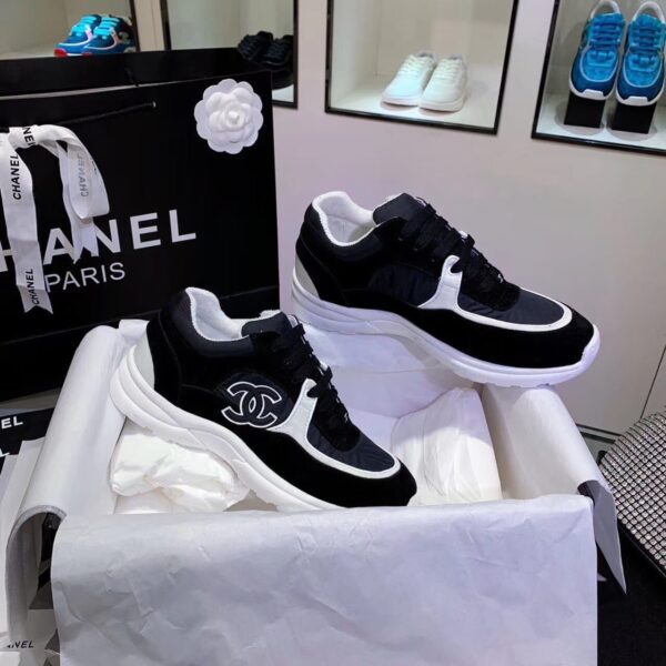 Chanel Sneakers Black/White For Women, Women's Shoes G34360