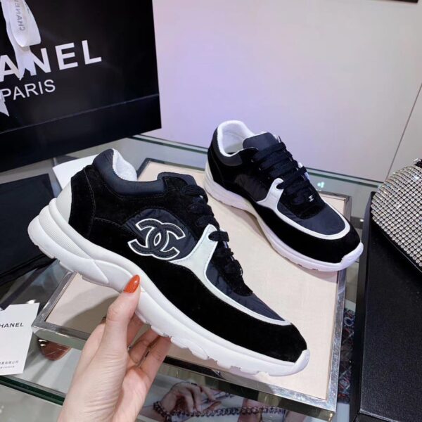 Chanel Sneakers Black/White For Women, Women's Shoes G34360
