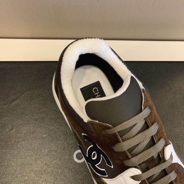 Chanel Sneakers Dark Green/Brown For Women, Women's Shoes G34360