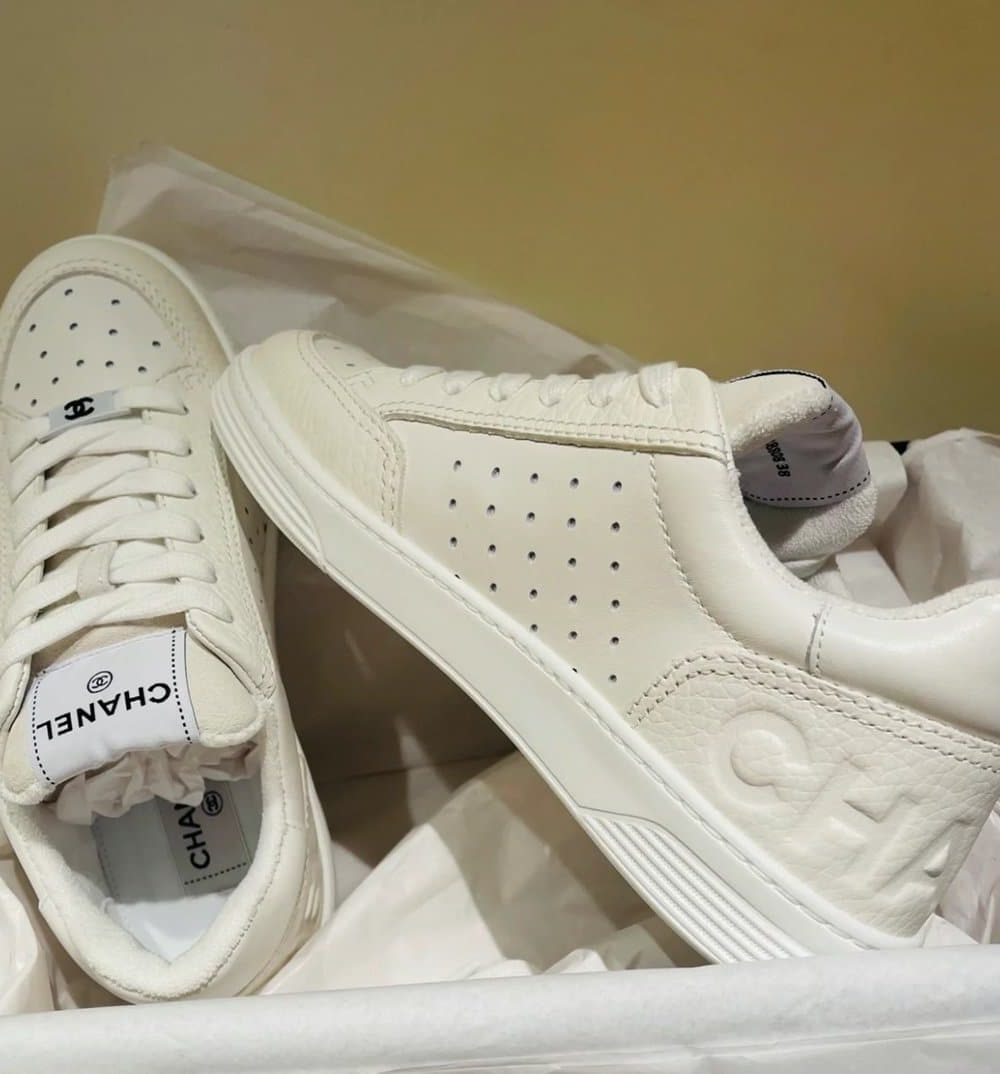 Chanel Sneakers White For Women, Women's Shoes 0.4in/1cm G39225