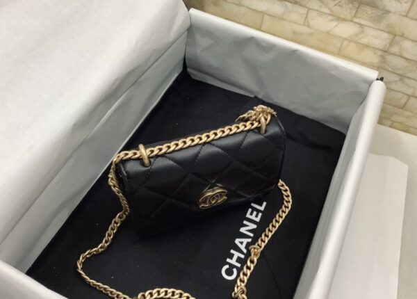 [REP 1:1] Chanel Spring And Summer 22C Black For Women, Women's Bags 6.1in/15.5cm