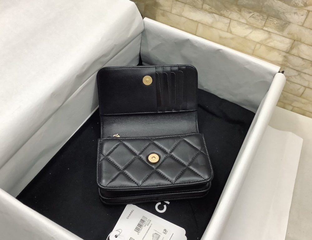 [REP 1:1] Chanel Spring And Summer 22C Black For Women, Women's Bags 6.1in/15.5cm