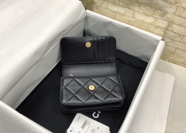 [REP 1:1] Chanel Spring And Summer 22C Black For Women, Women's Bags 6.1in/15.5cm