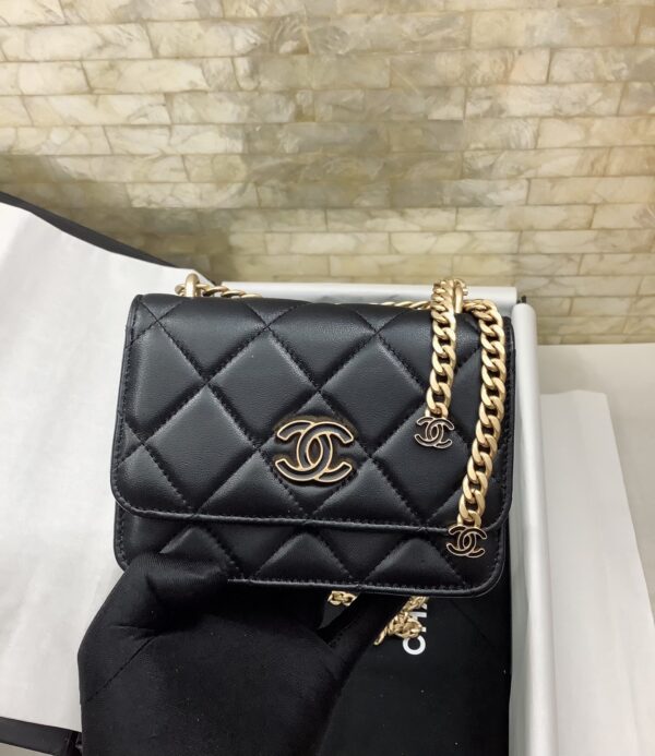 [REP 1:1] Chanel Spring And Summer 22C Black For Women, Women's Bags 6.1in/15.5cm